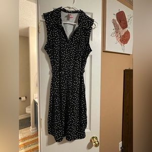 Polka dot dress, size L, fits smaller